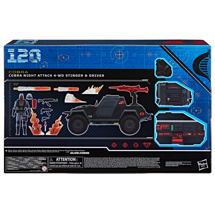 G.I. Joe Classified Series #120, Cobra Night Attack 4-WD Stinger & Driver  (preorder Sept 2024)