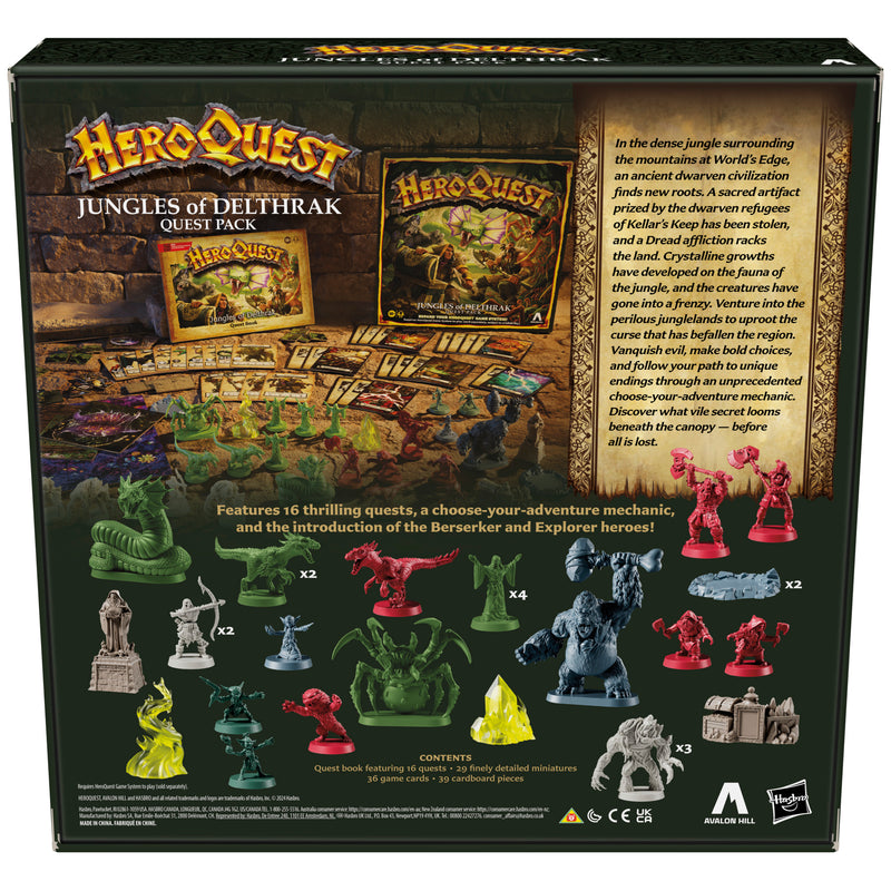 Avalon Hill HeroQuest Jungles of Delthrak Quest Pack (preorder Sept) - Board Games -  Hasbro