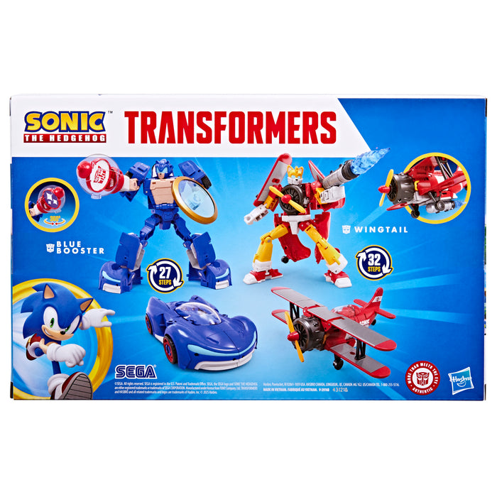 Transformers Collaborative Sonic the Hedgehog x Transformers Wingtail and Blue Booster  (preorder June 2025)