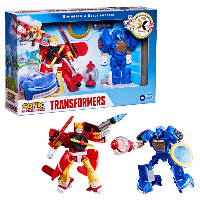 Transformers Collaborative Sonic the Hedgehog x Transformers Wingtail and Blue Booster  (preorder June 2025)