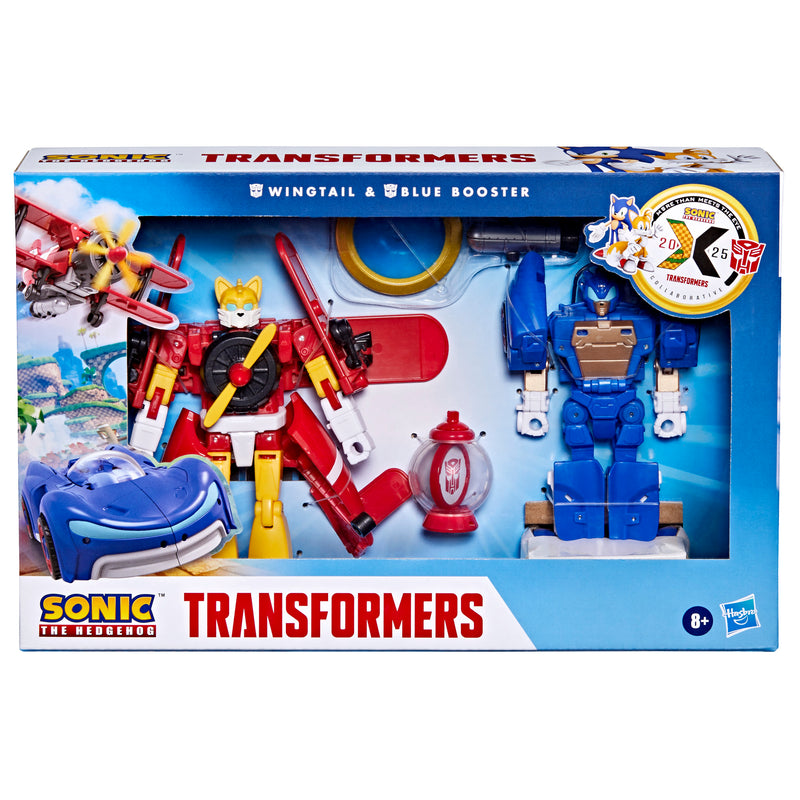 Transformers Collaborative Sonic the Hedgehog x Transformers Wingtail and Blue Booster  (preorder June 2025) - Action figure -  Hasbro