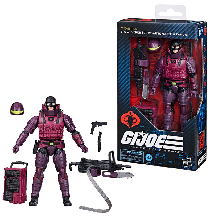 G.I. Joe Classified Series #147, S.A.W.-Viper (Semi-Automatic Weapon)  (preorder Feb 2025)