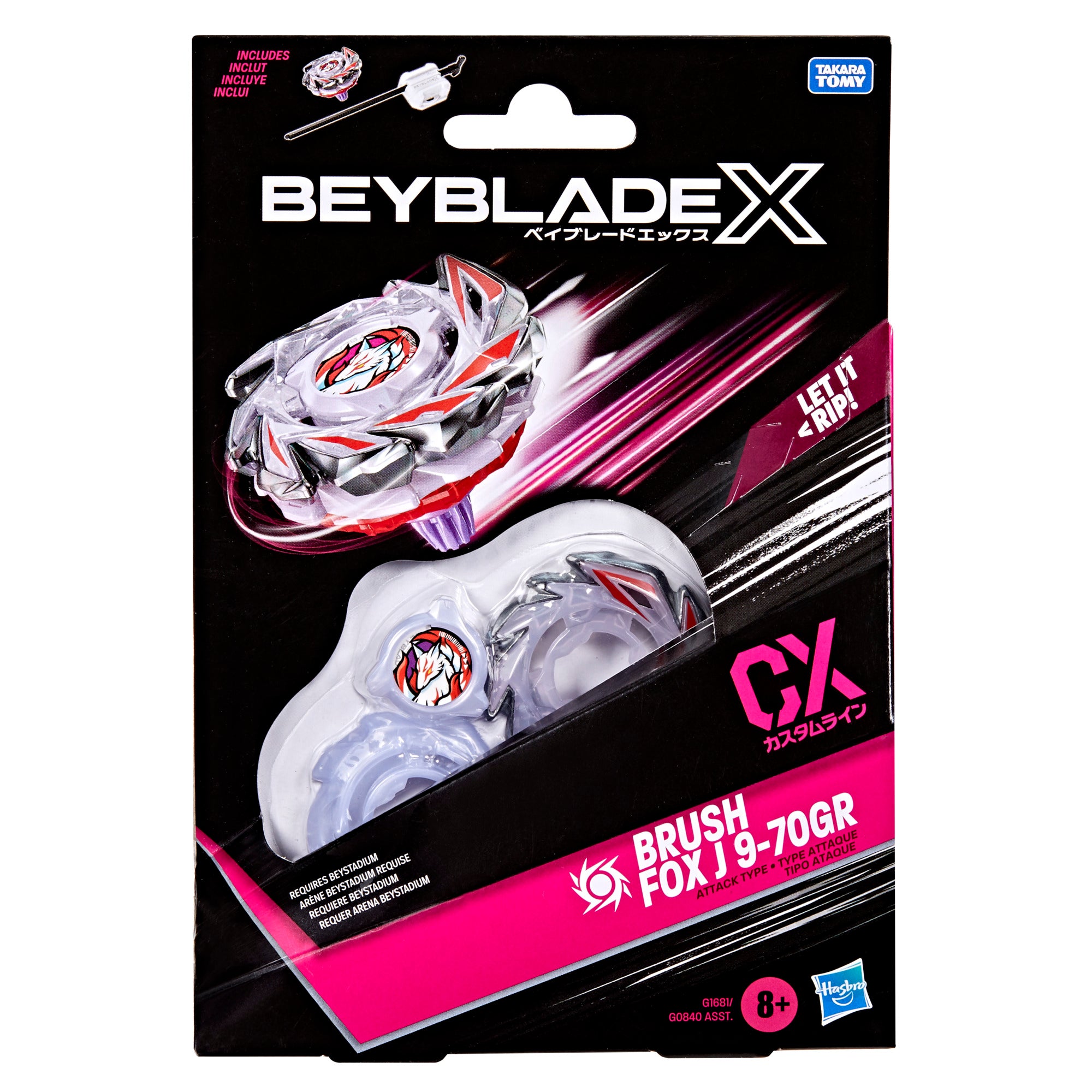 Beyblade X Brush Fox J 9-70GR CX Starter Pack — Toy Snowman