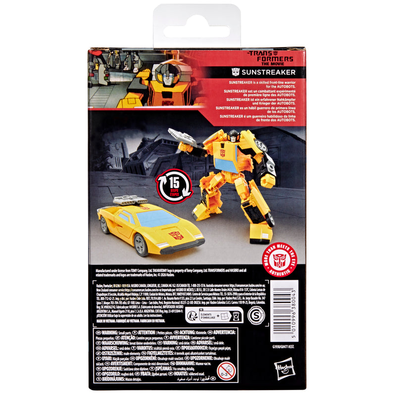 Transformers Studio Series The Transformers: The Movie Deluxe Class Sunstreaker (Preorder May 2026)