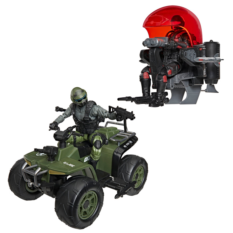 G.I. Joe Classified Series #218 Snake Eyes & Varmint ATV Vs. Stealth Viper & Cobra Stealth Flight Pod (Trubble Bubble) (Preorder Nov 2026)