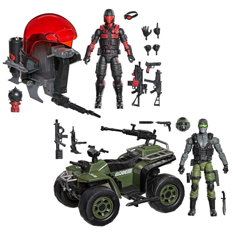 G.I. Joe Classified Series #218 Snake Eyes & Varmint ATV Vs. Stealth Viper & Cobra Stealth Flight Pod (Trubble Bubble) (Preorder Nov 2026)