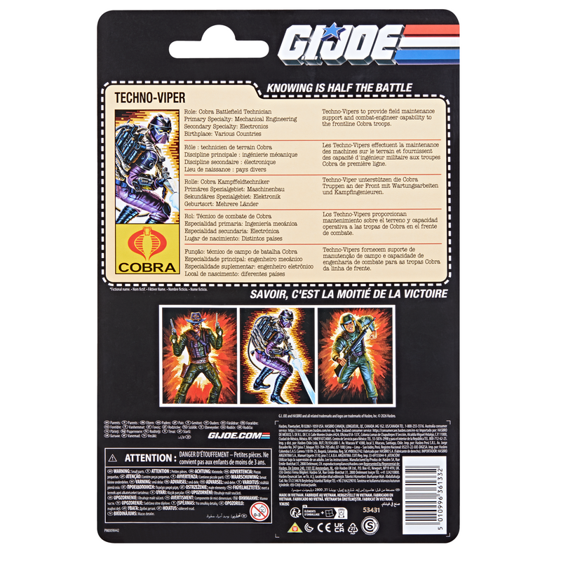 G.I. Joe Classified Series Retro Cardback Techno-Viper (Preorder Jul 2026) - Collectables > Action Figures > toys -  Hasbro