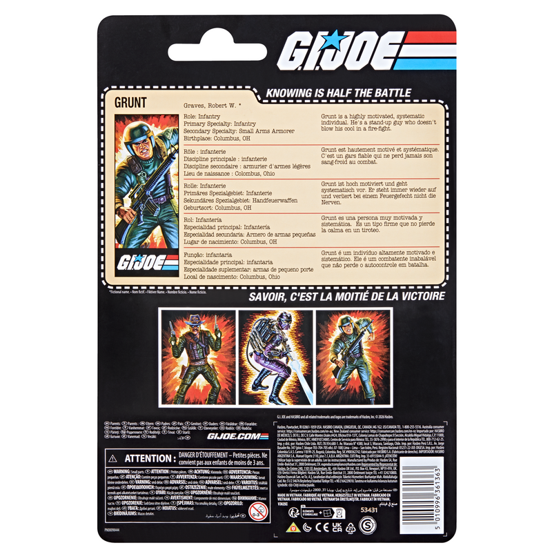 G.I. Joe Classified Series Retro Cardback Robert "Grunt" Graves (Preorder Jul 2026) - Collectables > Action Figures > toys -  Hasbro