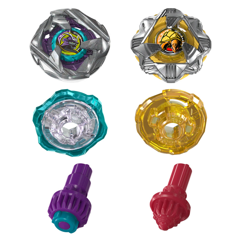 Beyblade X Calibur Samurai 6-70M BX & Obsidian Shell 3-85S BX Dual Pac ...