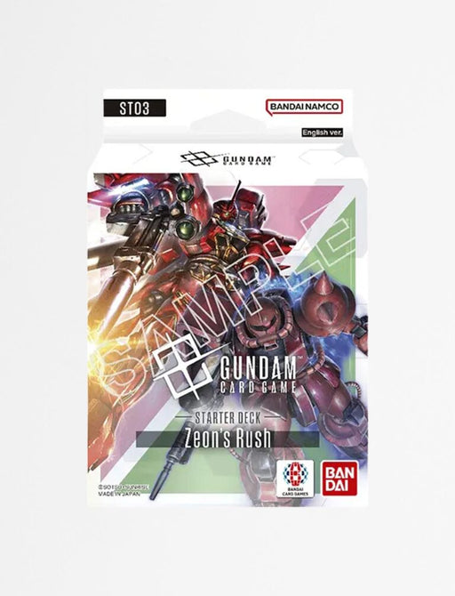 GUNDAM CG ST-03 ZEON'S RUSH STARTER DECK (preorder July) - Card Games > Collectables > TCG > CCG -  Bandai