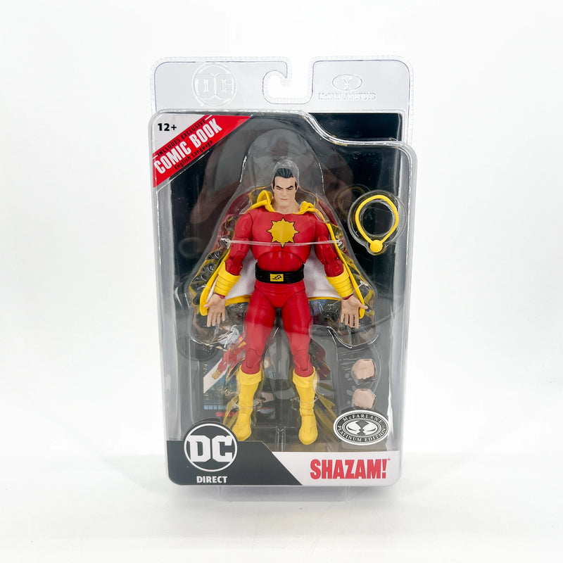 Dawn of DC DC Page Punchers Shazam 7" Action Figure with Comic - Platinum / Chase - Collectables > Action Figures > toy -  McFarlane Toys