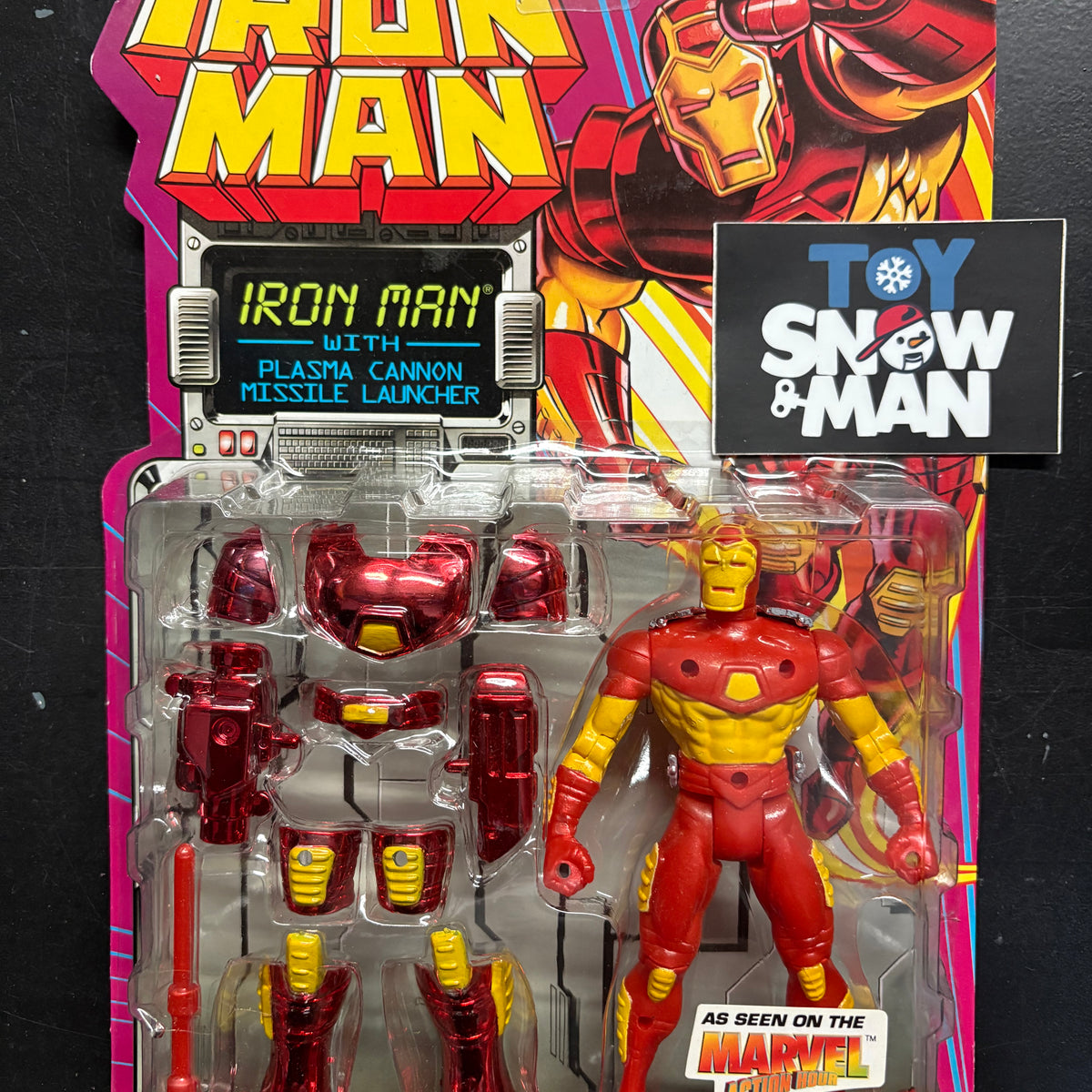 1994 Toy Biz Iron Man with Plasma Cannon Missile Launcher — Toy 