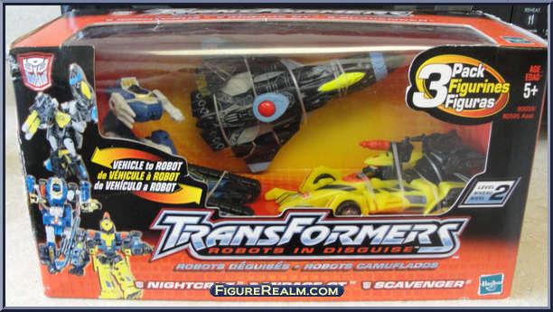 Transformers Robots in Disguise 3 Pack - Nightcruz, Mirage GT, and Scavenger - Collectables > Action Figures > toys -  Hasbro