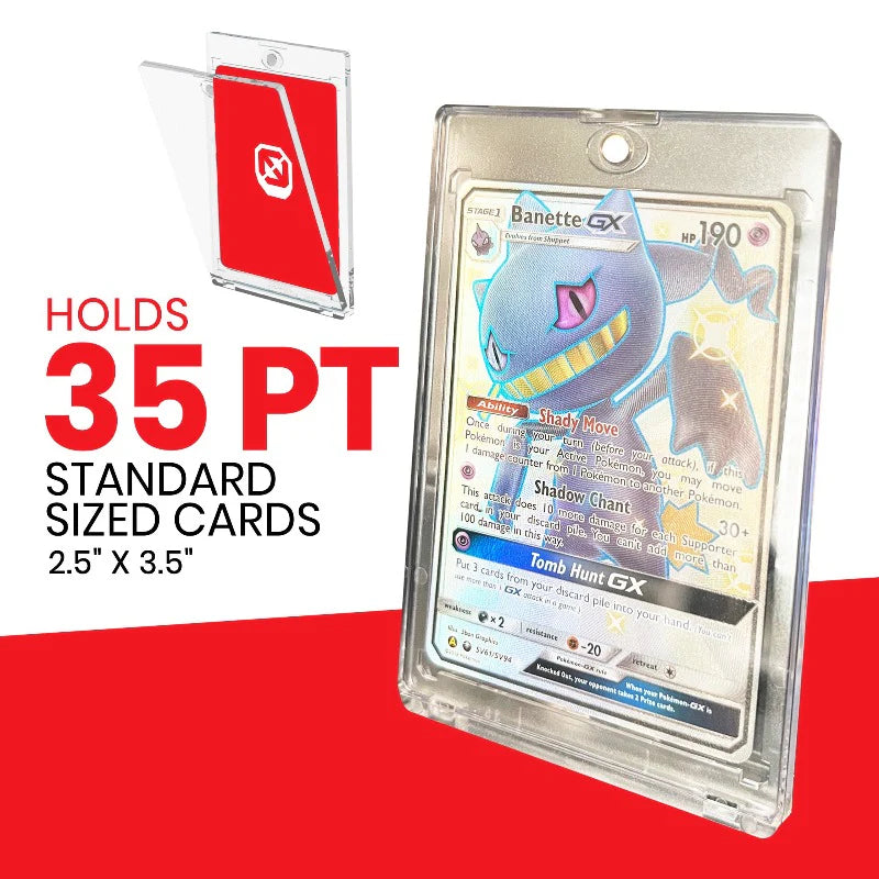 Red One Touch Card EVORETRO - One Touch Magnetic Card Holder 35PT for Trading and Gaming ...