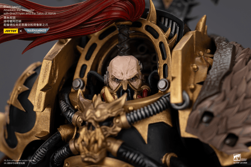 JoyToy - Warhammer 40k - Chaos - Black Legion -  Abaddon the Despoiler with Drach'nyen and the Talon of Horus ( Preorder Q2 2026)