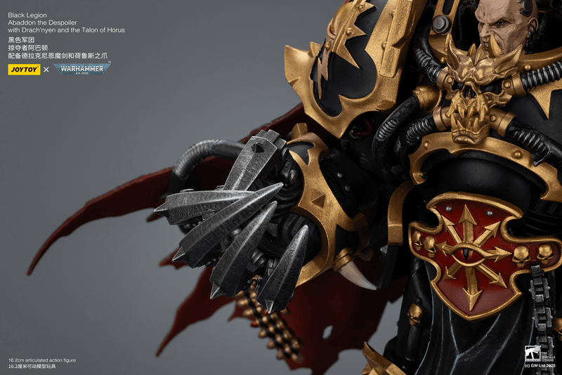 JoyToy - Warhammer 40k - Chaos - Black Legion -  Abaddon the Despoiler with Drach'nyen and the Talon of Horus ( Preorder Q2 2026)