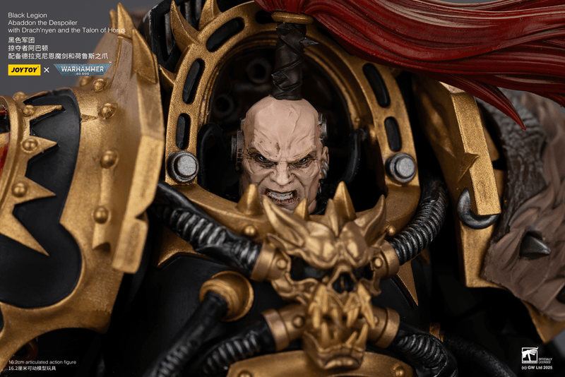 JoyToy - Warhammer 40k - Chaos - Black Legion -  Abaddon the Despoiler with Drach'nyen and the Talon of Horus ( Preorder Q2 2026)
