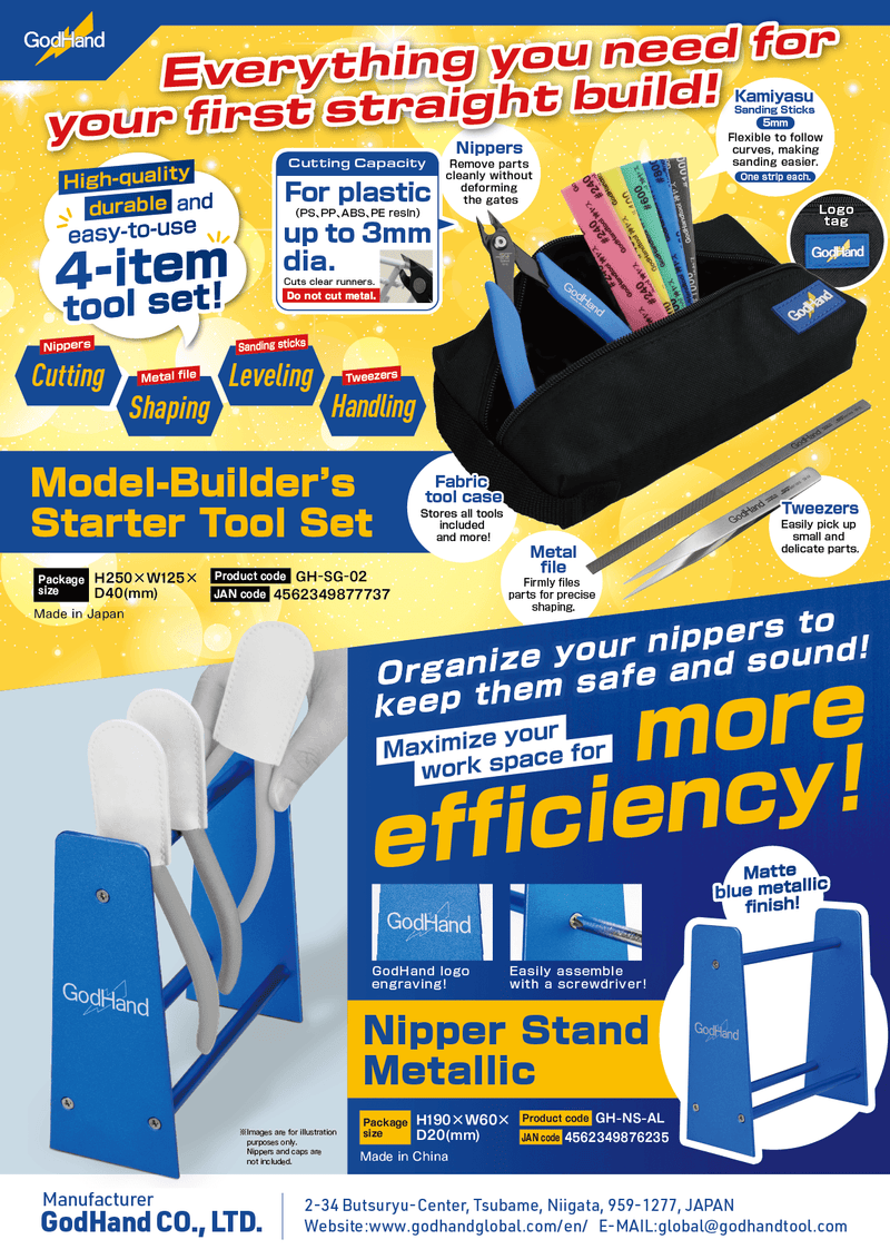 GodHand - Plastic Model Starter Tool Set