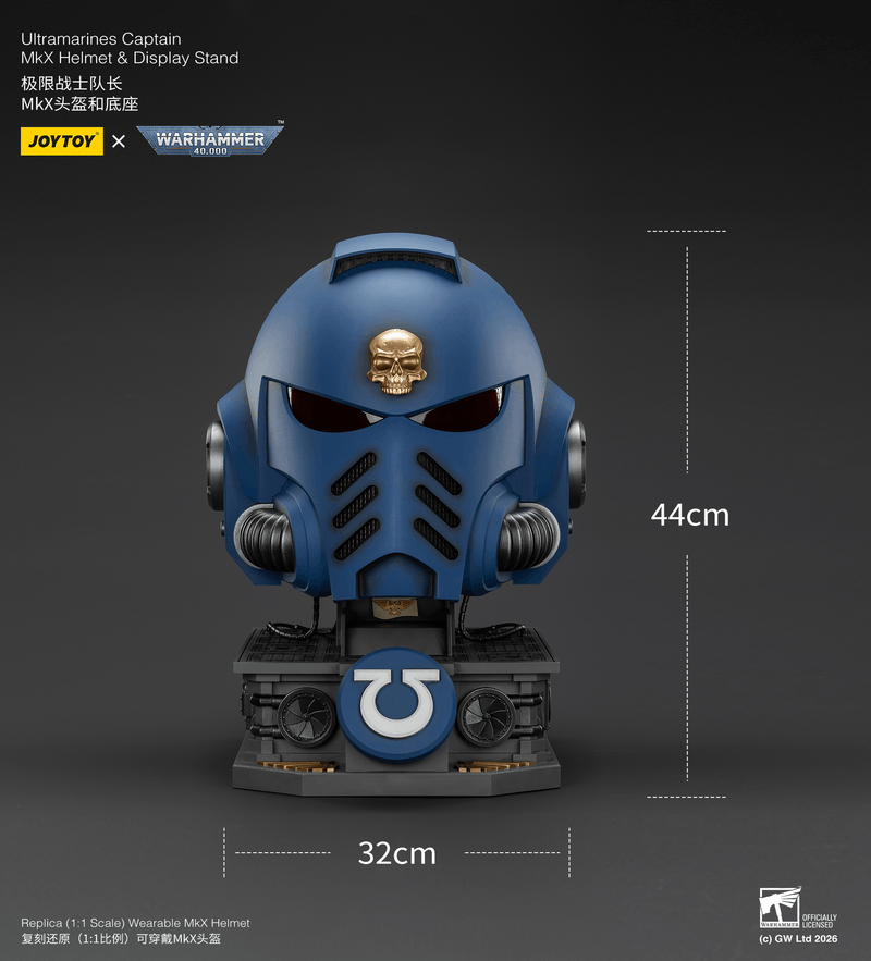JOYTOY - Ultramarines Captain MkX Helmet & Display Stand (Preorder Q3 2026) - Action & Toy Figures -  Joy Toy