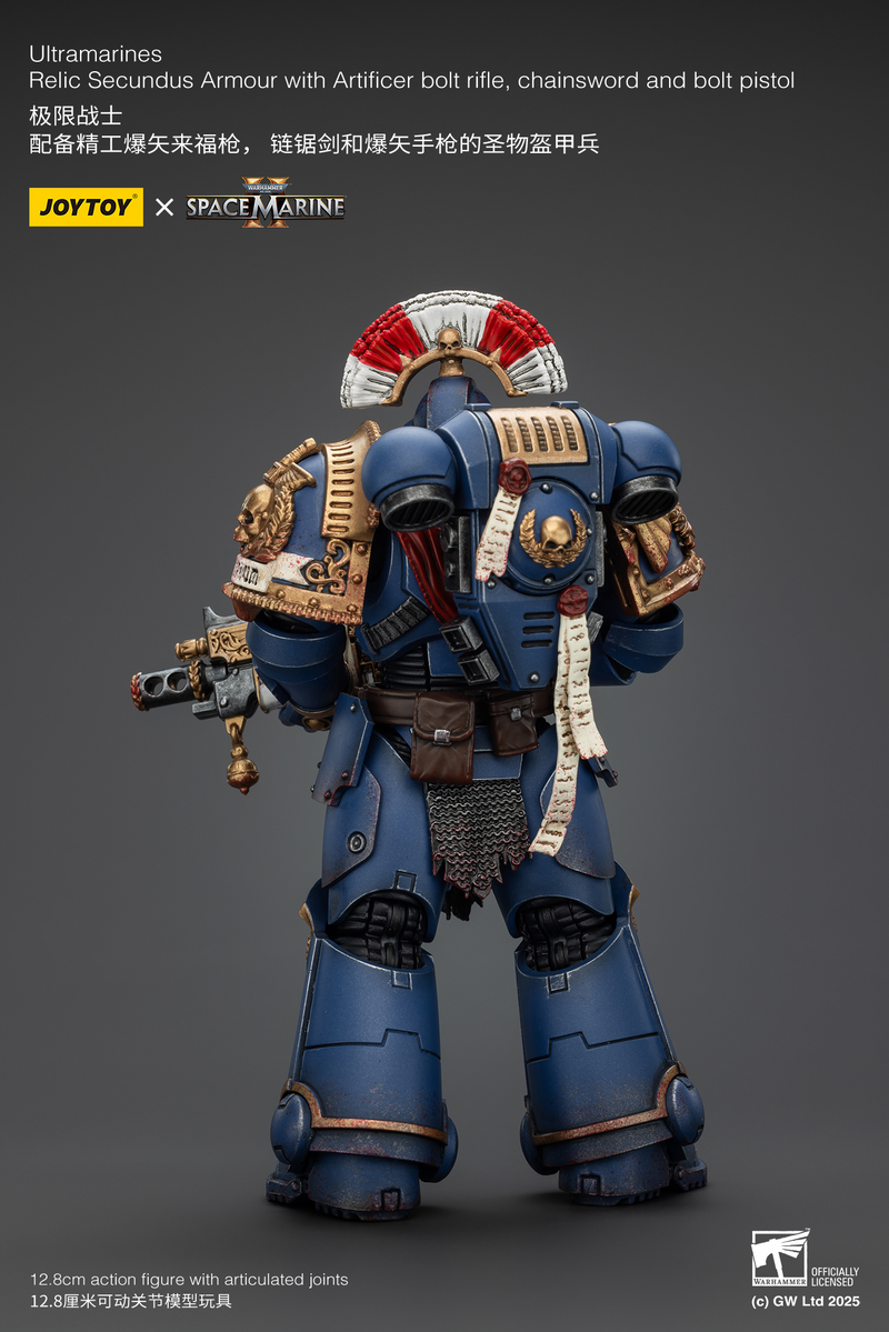 Warhammer 40K - Ultramarines - Relic Secundus Armour with Artificer Bolt Rifle, Chainsword and Bolt Pistol (Preorder December 2025) - Collectables > Action Figures > toys -  Joy Toy