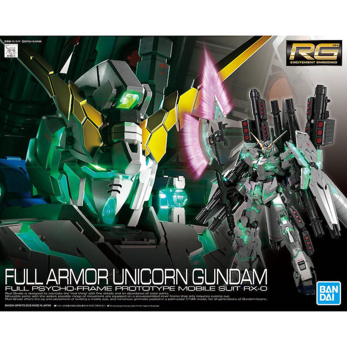 Mobile Suit Gundam Unicorn RG Full Armor Unicorn Gundam 1/144 - Model Kit > Collectable > Gunpla > Hobby -  Bandai