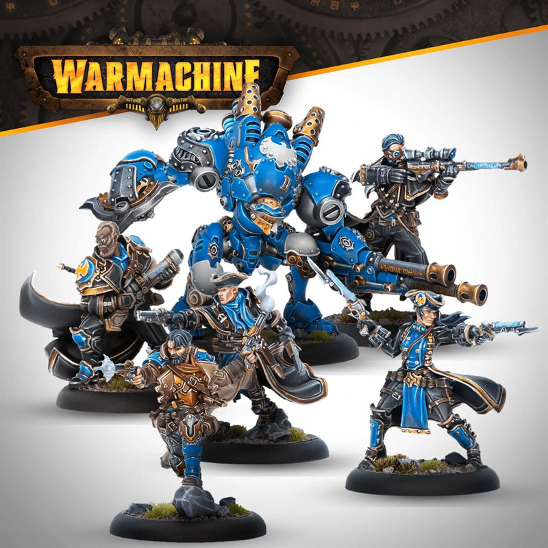Warmachine - Cygnar Hellslingers - Command Cadre - Miniature -  Steamforged Games