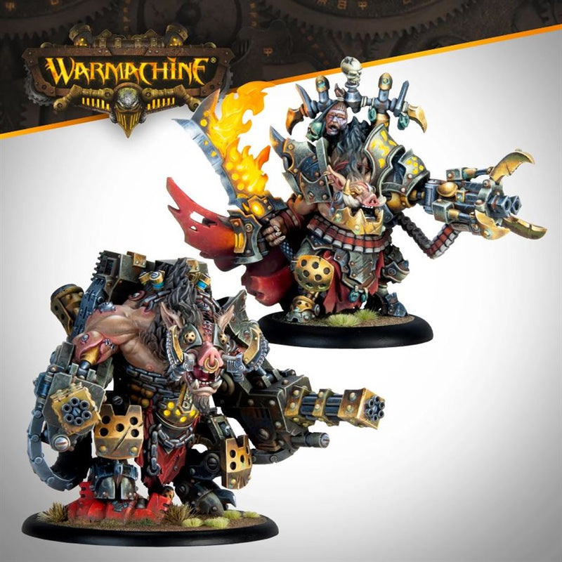 Warmachine - Mercernary - Emperor Carver Ultimus Esquire III & War Boar MMD47 - Miniature -  Steamforged Games