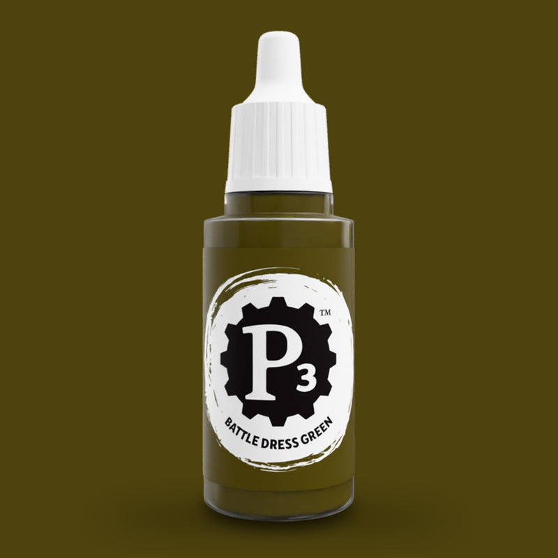 P3 Paints - Battle Dress Green - Miniature -  Steamforged Games