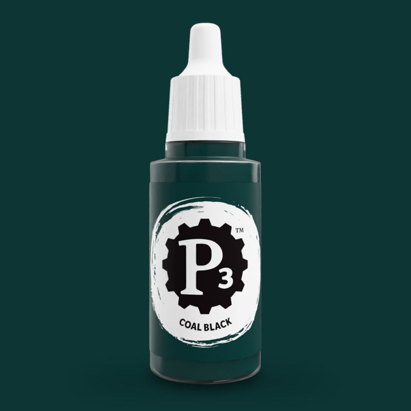 P3 Paints - Coal Black - Miniature -  Steamforged Games