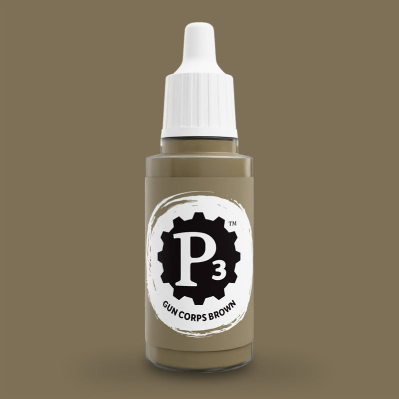 P3 Paints - Gun Corps Brown - Miniature -  Steamforged Games