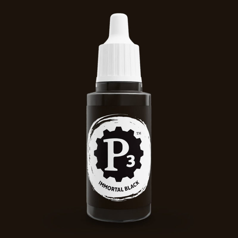 P3 Paints - Immortal Black - Miniature -  Steamforged Games