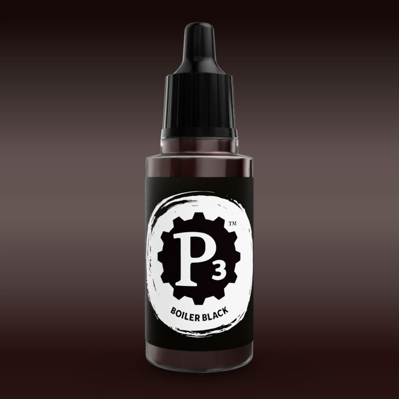 P3 Paints - Boiler Black - Miniature -  Steamforged Games