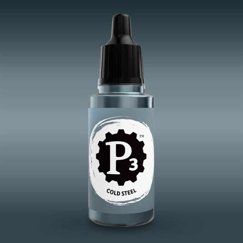 P3 Paints - Cold Steel - Miniature -  Steamforged Games
