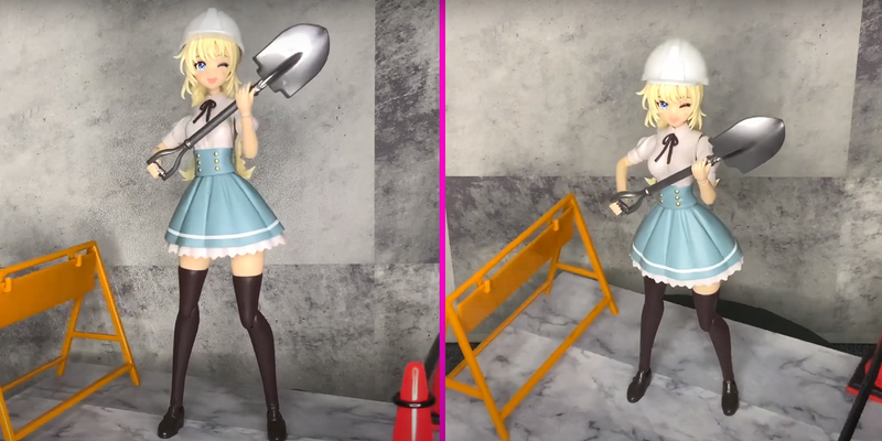 Miniature Shovel & Helmet 1/12 scale - accessory -  Toy Snowman