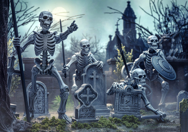 Mythic Legions - Graveyard Skeletons 4-pack - Collectables > Action Figures > toys -  Four Horsemen