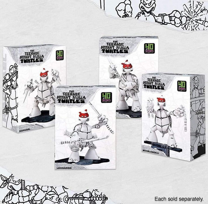 Teenage Mutant Ninja Turtles - Sketch Turtles Set in Black, Red and White - SDCC exclusive