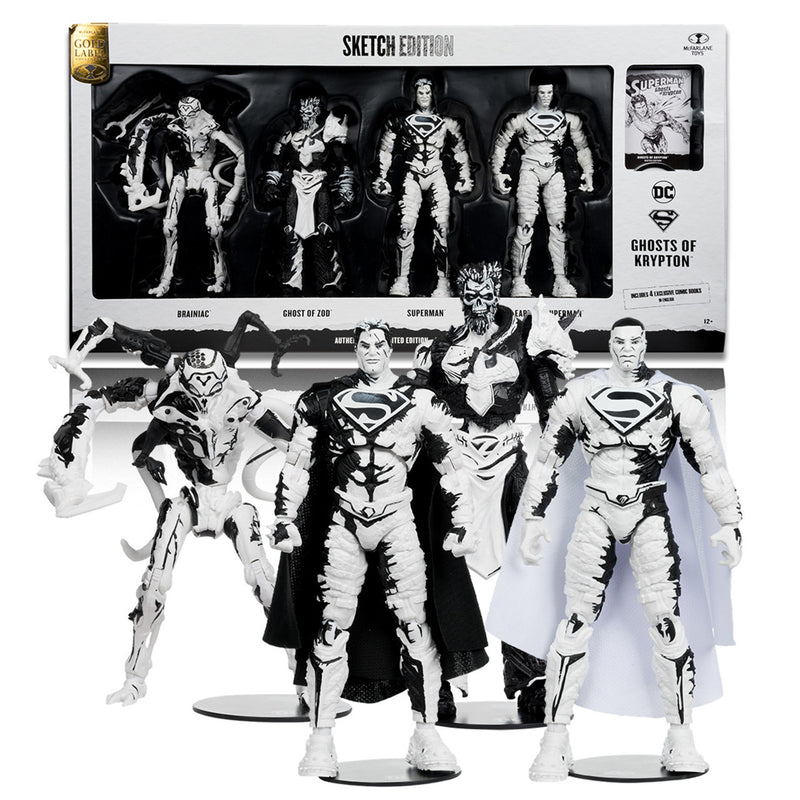 Superman Comics Sketch Edition (Page Punchers: Ghost of Krypton) 7" 4-Pack Gold Label Figure - Collectables > Action Figures > toys -  McFarlane Toys