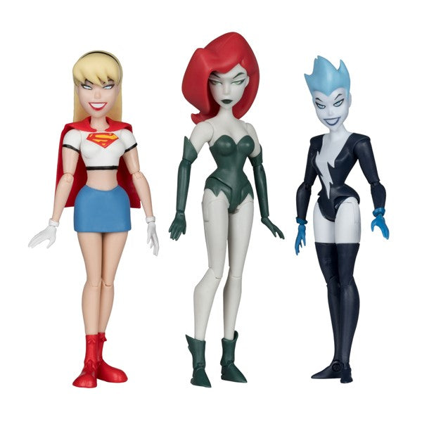 The New Batman Adventures Poison Ivy Live Wire Supergirl (Girls' Night Out) 3 pack Gold Label