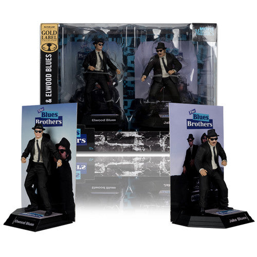 Jake & Elwood (Movie Maniacs: The Blues Brothers) 6" Posed Figures 2-Pack Gold Label - Exclusive - Collectables > Action Figures > toys -  McFarlane Toys