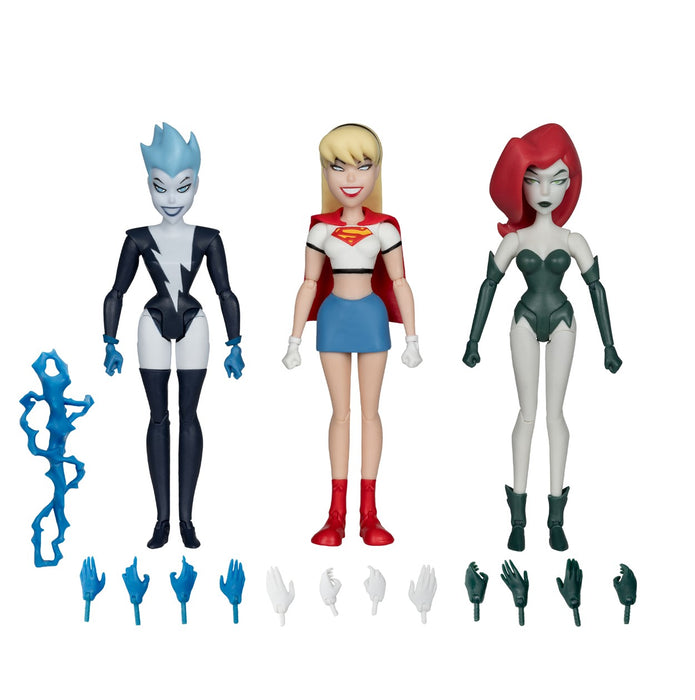 The New Batman Adventures Poison Ivy Live Wire Supergirl (Girls' Night Out) 3 pack Gold Label