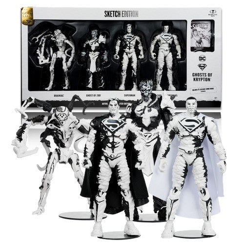 Superman Comics Sketch Edition (Page Punchers: Ghost of Krypton) 7" 4-Pack Gold Label Figure - Collectables > Action Figures > toys -  McFarlane Toys