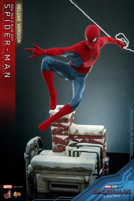 Spider-Man: No Way Home MMS680 Spider-Man (New Red and Blue Suit) Deluxe 1/6th Scale Collectible Figure