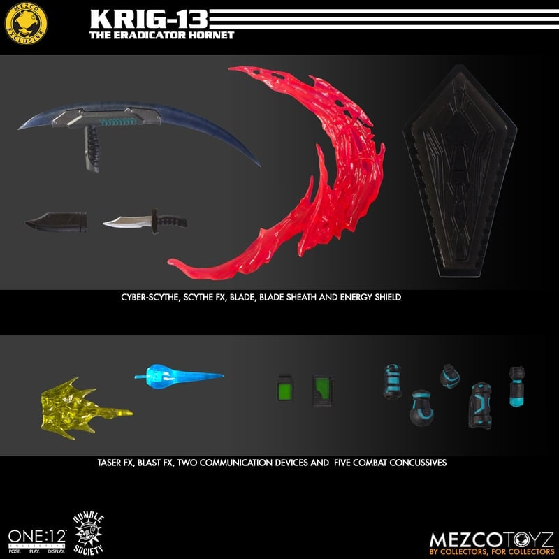 Rumble Society - ONE:12 COLLECTIVE - KRIG-13 ERADICATOR HORNET - Exclusive (preorder June 2024) - Collectables > Action Figures > toys -  MEZCO TOYS
