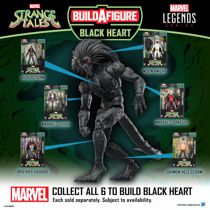 Marvel Legends - Stranger Tales  - Black Heart BAF Wave Set of 7 - Collectables > Action Figures > toys -  Hasbro
