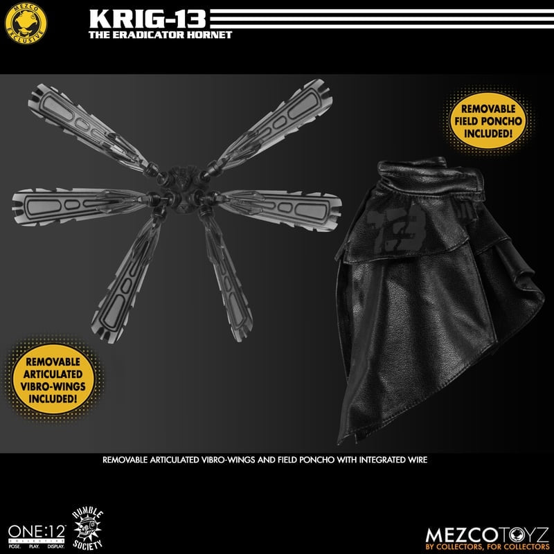 Rumble Society - ONE:12 COLLECTIVE - KRIG-13 ERADICATOR HORNET - Exclusive (preorder June 2024) - Collectables > Action Figures > toys -  MEZCO TOYS