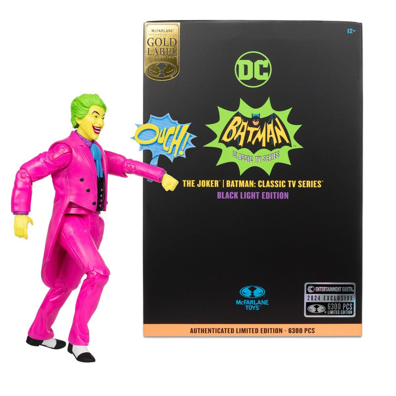 DC Multiverse The Joker (Gold Label - Black Light - Batman: Classic TV Series) - exclusive - Collectables > Action Figures > toys -  McFarlane Toys