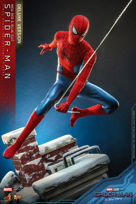 Spider-Man: No Way Home MMS680 Spider-Man (New Red and Blue Suit) Deluxe 1/6th Scale Collectible Figure