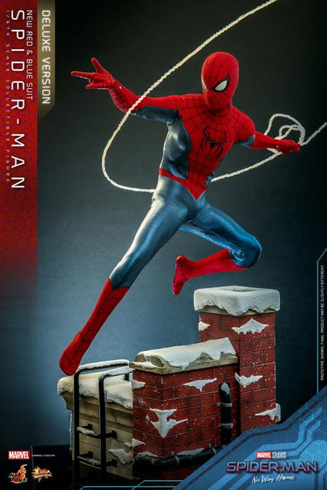 Spider-Man: No Way Home MMS680 Spider-Man (New Red and Blue Suit) Deluxe 1/6th Scale Collectible Figure