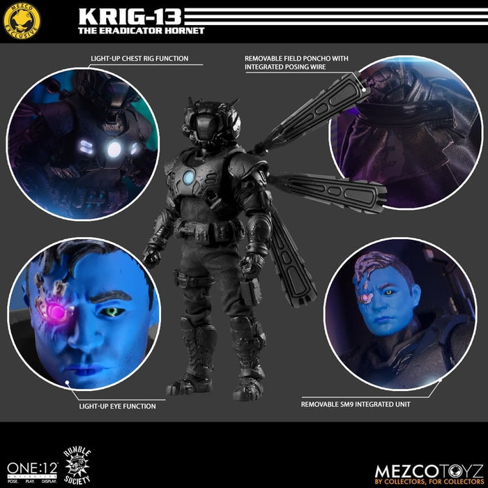 Rumble Society - ONE:12 COLLECTIVE - KRIG-13 ERADICATOR HORNET - Exclusive (preorder June 2024) - Collectables > Action Figures > toys -  MEZCO TOYS