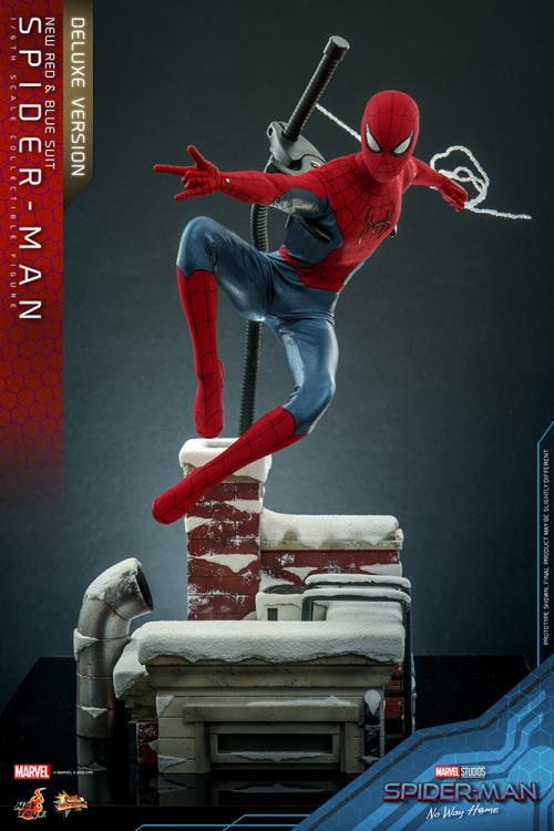 Spider-Man: No Way Home MMS680 Spider-Man (New Red and Blue Suit) Deluxe 1/6th Scale Collectible Figure - Collectables > Action Figures > toy -  Hot Toys